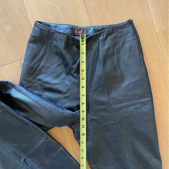 Black leather bootcut pants - Picture 7 of 7